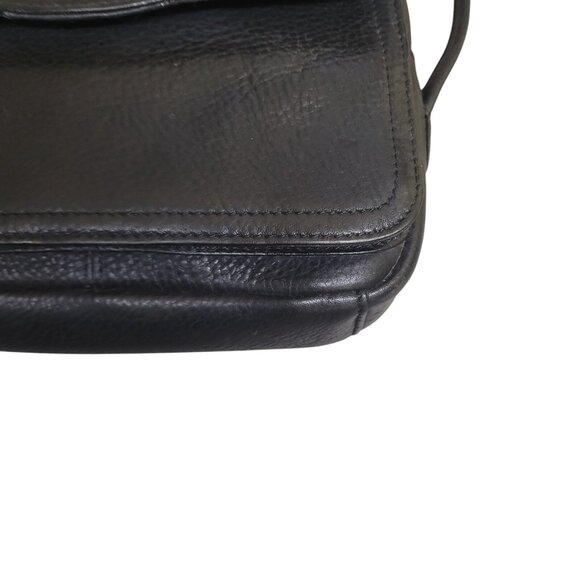 Vintage FOSSIL Black Leather Organizer Crossbody Wallet Multi Pocket Credit Card - Picture 4 of 16